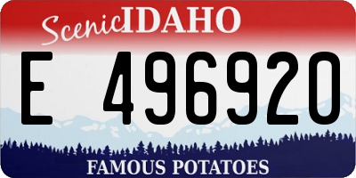 ID license plate E496920