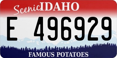 ID license plate E496929