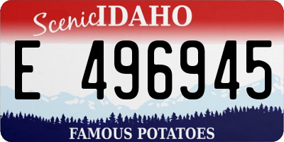ID license plate E496945