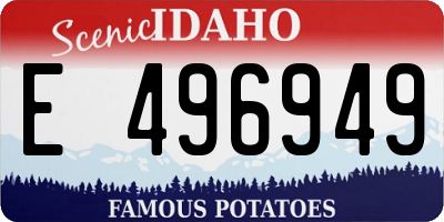 ID license plate E496949