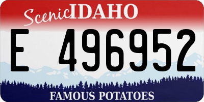 ID license plate E496952