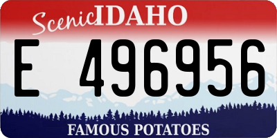 ID license plate E496956