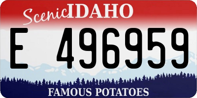 ID license plate E496959