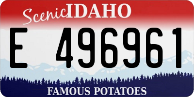 ID license plate E496961