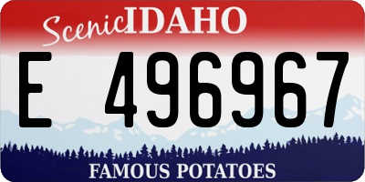 ID license plate E496967
