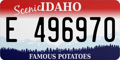 ID license plate E496970