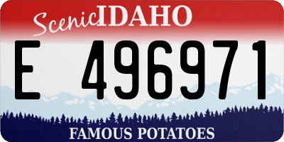 ID license plate E496971