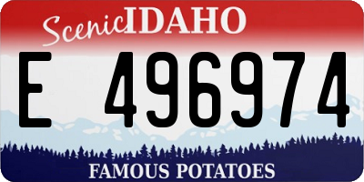 ID license plate E496974