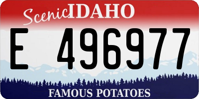 ID license plate E496977
