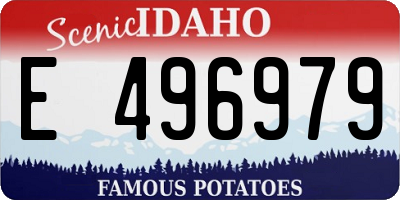 ID license plate E496979