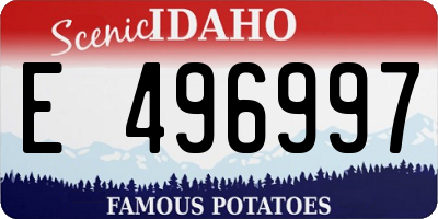 ID license plate E496997