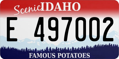 ID license plate E497002