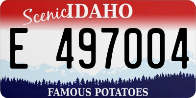 ID license plate E497004