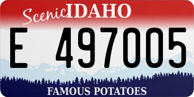 ID license plate E497005