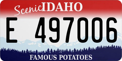 ID license plate E497006