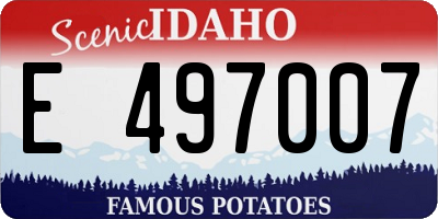 ID license plate E497007