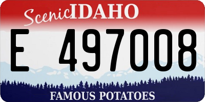 ID license plate E497008