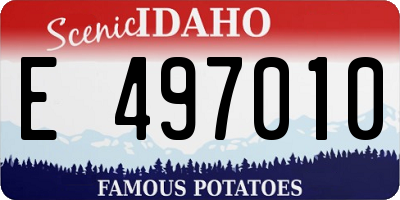 ID license plate E497010