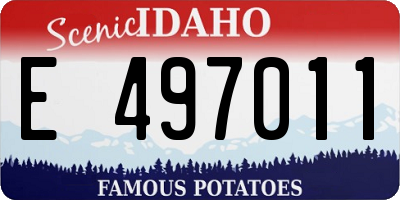 ID license plate E497011