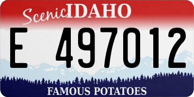 ID license plate E497012