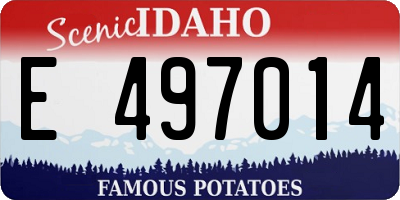 ID license plate E497014