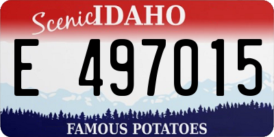 ID license plate E497015