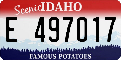 ID license plate E497017