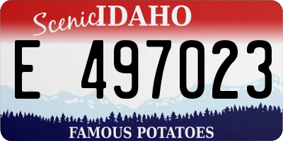 ID license plate E497023