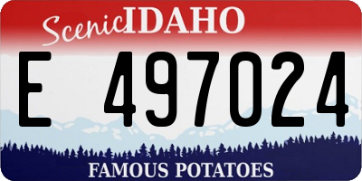 ID license plate E497024
