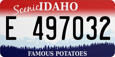ID license plate E497032