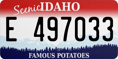 ID license plate E497033