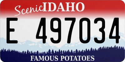 ID license plate E497034