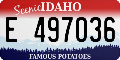 ID license plate E497036