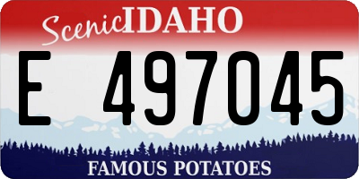 ID license plate E497045