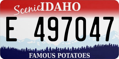 ID license plate E497047