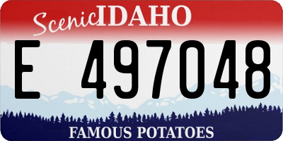 ID license plate E497048