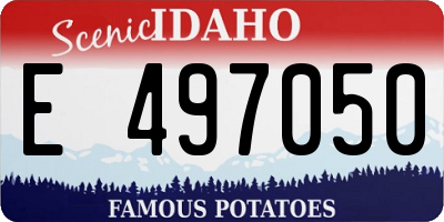 ID license plate E497050