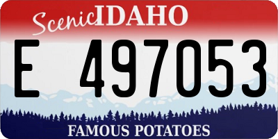 ID license plate E497053