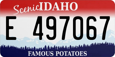 ID license plate E497067