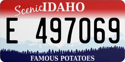 ID license plate E497069