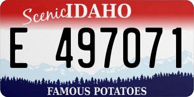 ID license plate E497071
