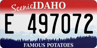 ID license plate E497072