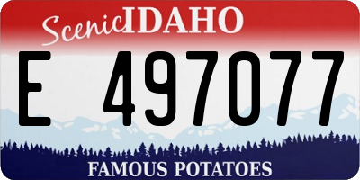 ID license plate E497077
