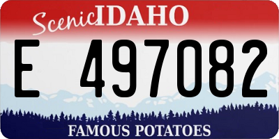 ID license plate E497082