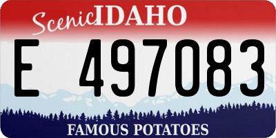 ID license plate E497083
