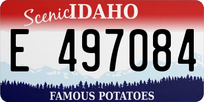 ID license plate E497084