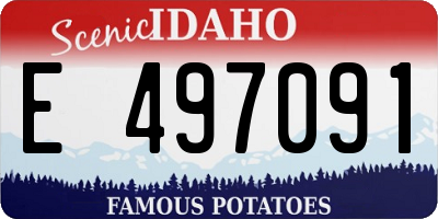 ID license plate E497091