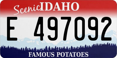 ID license plate E497092