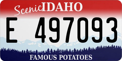 ID license plate E497093