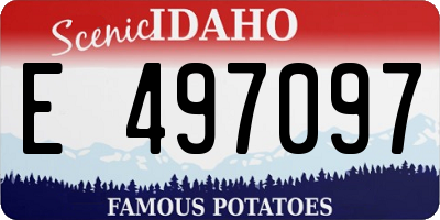 ID license plate E497097